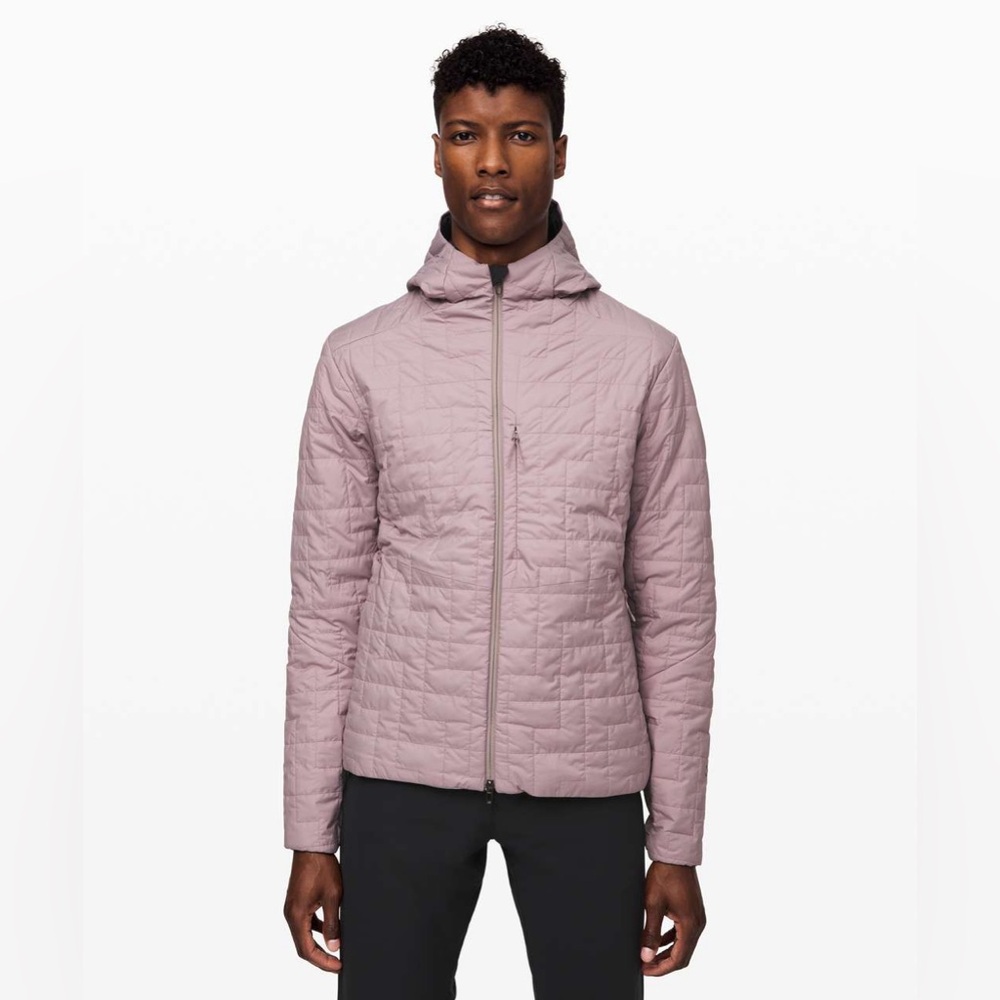 Lululemon Sky Loft Jacket with Hood in light purple/gray color